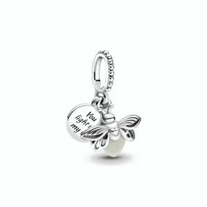Glow in the dark Firefly Dangle Charm Pandora Bracelet 925 Sterling Silver Fashi